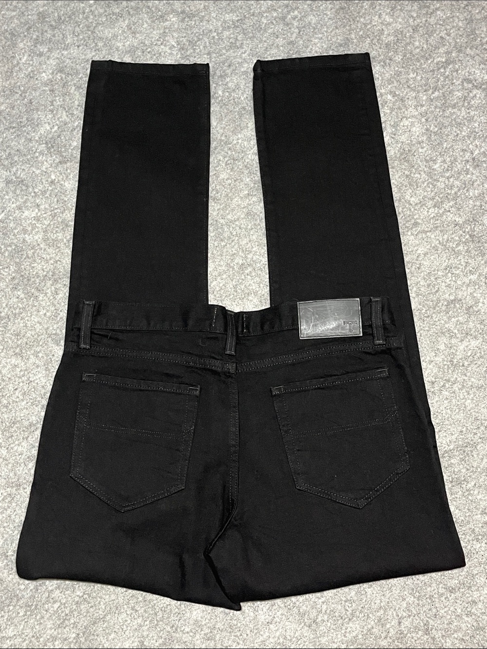 NEW Triarchy Slim Straight Black Button Fly Jeans - Picture 4 of 11